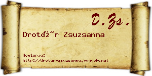 Drotár Zsuzsanna névjegykártya